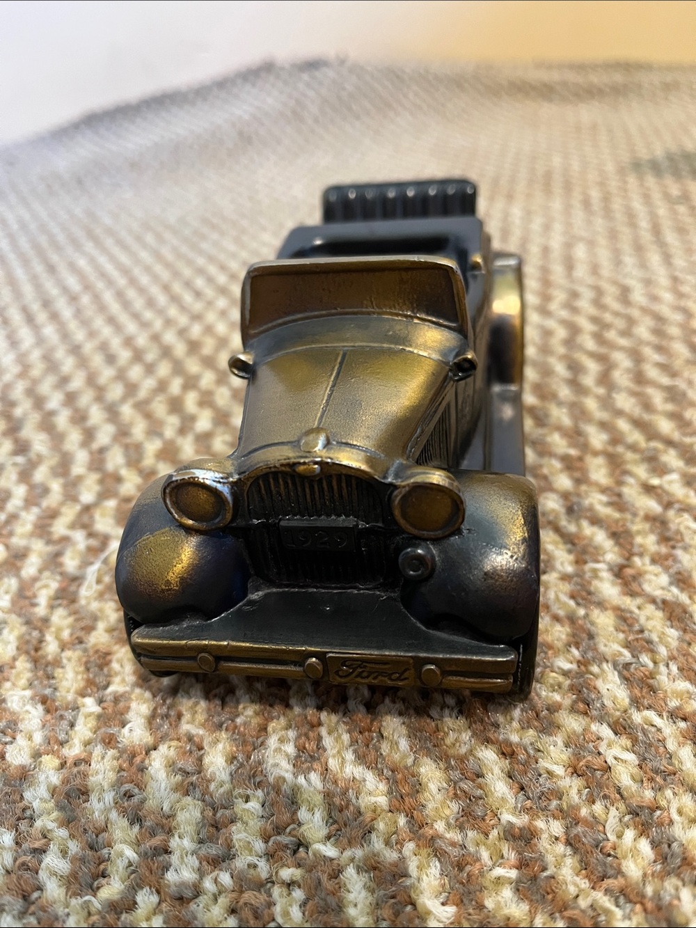 Ford Metallic Black and Gold Vintage Toy Car